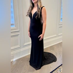 Sherri Hill Black Long Maxi Dress - Size 2 , Worn Once